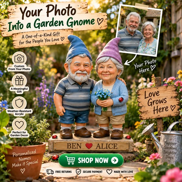 Turn Their Photo Into Garden Gnomes