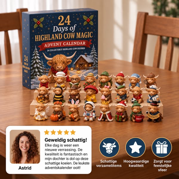 #1 Mini hooglander adventskalender Nu -30%