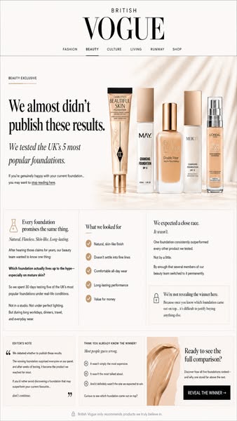 British Vogue Tested 5 Popular Foundations. One Impressed Us the Most.