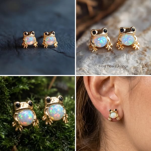 Little Frog Opal Earrings
