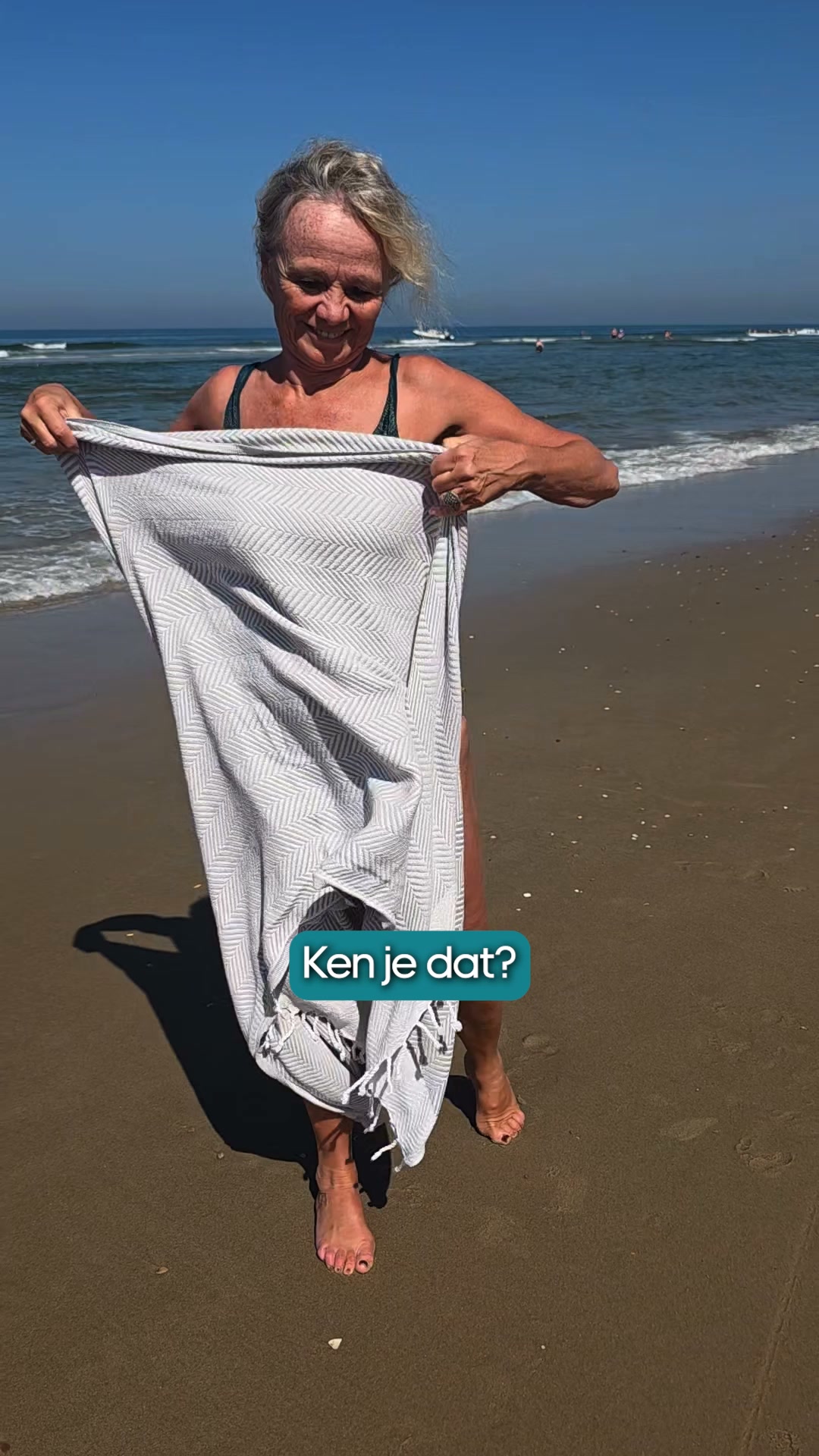 Nooit meer gedoe met je handdoek