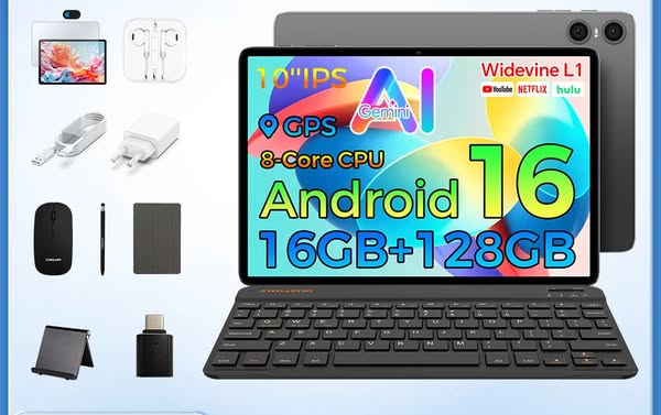 Teclast P30T Set – 10,1" Android 16, 128GB, 6000mAh, näppäimistö | AksunVerkkis
