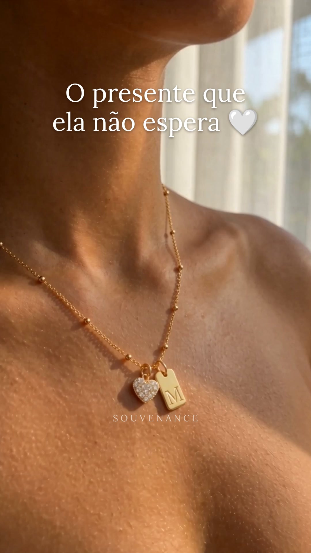 Colar Coração Inicial personalizado