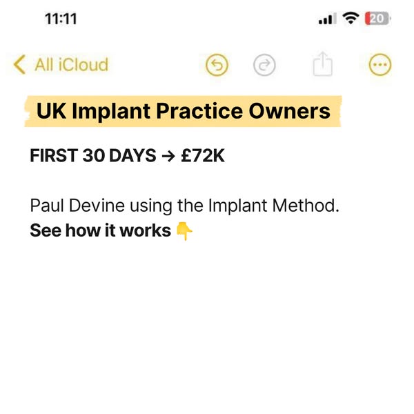 [dentists] get 3-5 new implant patients per month