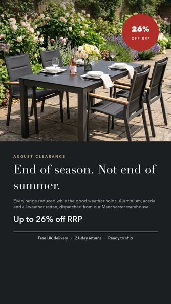 Up to 26% off RRP