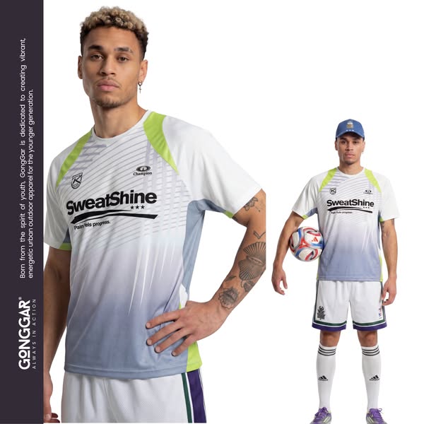 GlowDrift - Men's Contrast Mesh Quick-Dry Performance T-Shirt