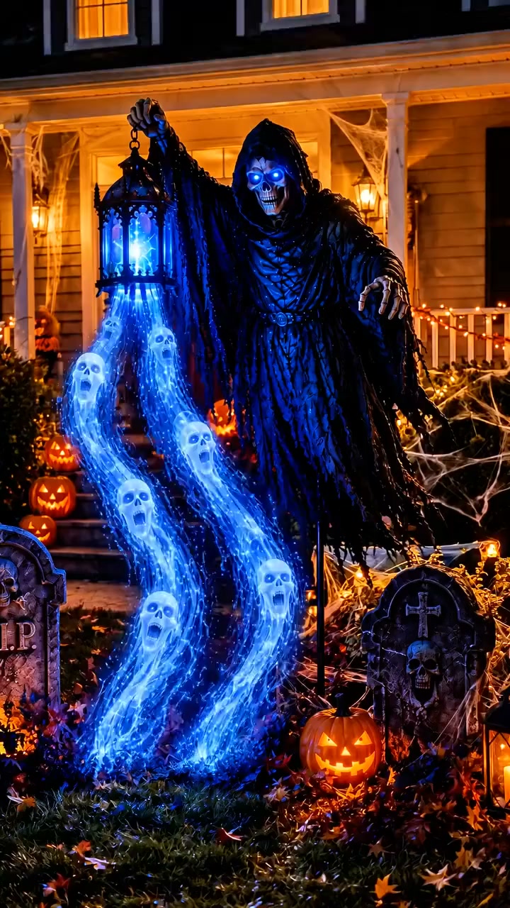 Free Shipping | Animated Halloween Soul Harvester Garden Light Collection