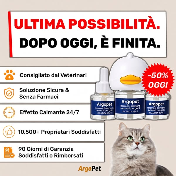 Aiuta il tuo gatto a vivere senza stress con Argopet.