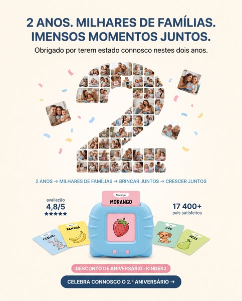 ÚLTIMOS DIAS! O KinderSpeech faz 2 anos