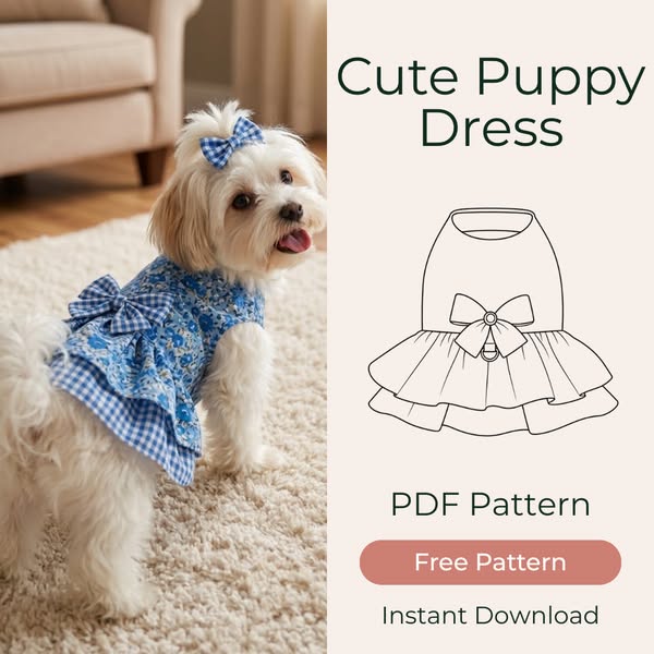90% Off Dog Dress Sewing Pattern
