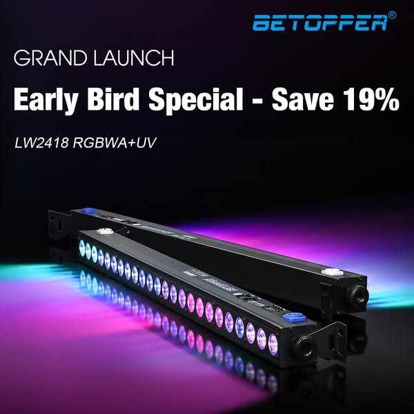 Betopper LW2418 RGBWA+UV Pixel Linear Wash Light