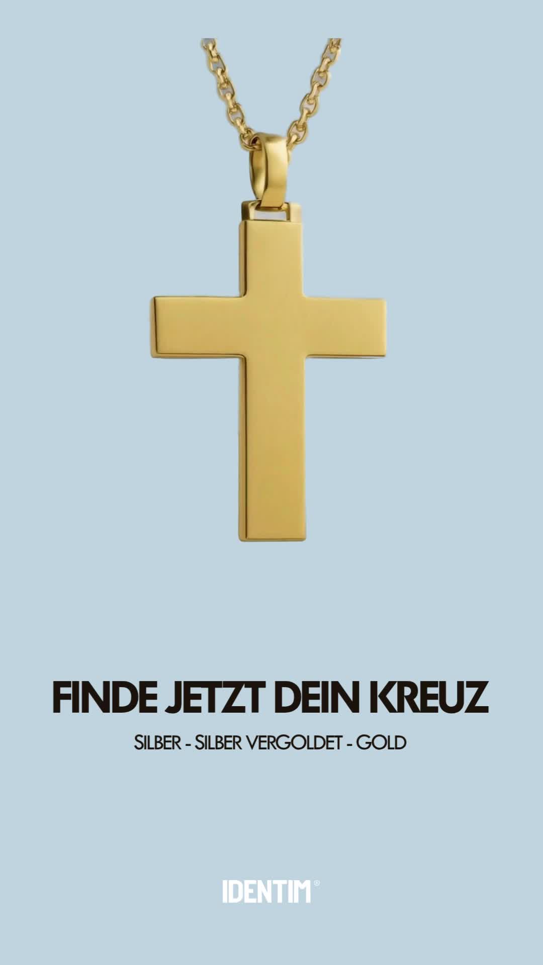 Kreuzketten in Echt-Silber & Echt-Gold