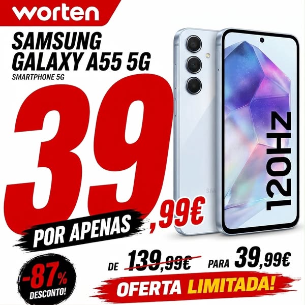 Samsung Galaxy A55 por Apenas 39,99€