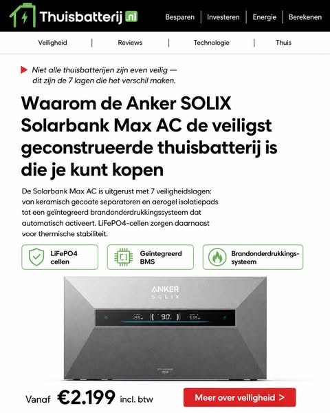 Niet alle thuisbatterijen zijn even veilig — dit zijn de 7 lagen die het verschil maken.