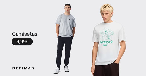 Camisetas Hombre a 9,99€ en Décimas