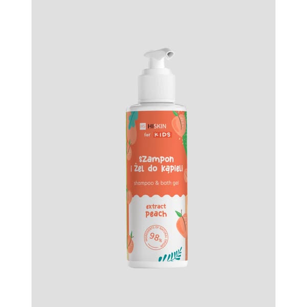 2 in 1 Shampoo und Duschgel für Kinder mit dem HiSkin Pfirsichduft