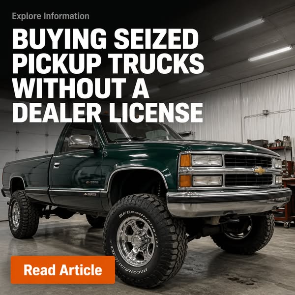 Buying Seized Pickup Trucks - A Guide
