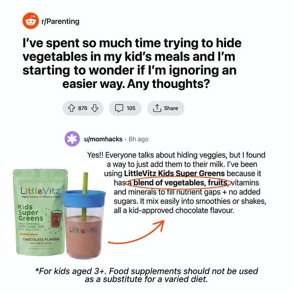 A MUST for parents who's kids aren't getting enough nutrients