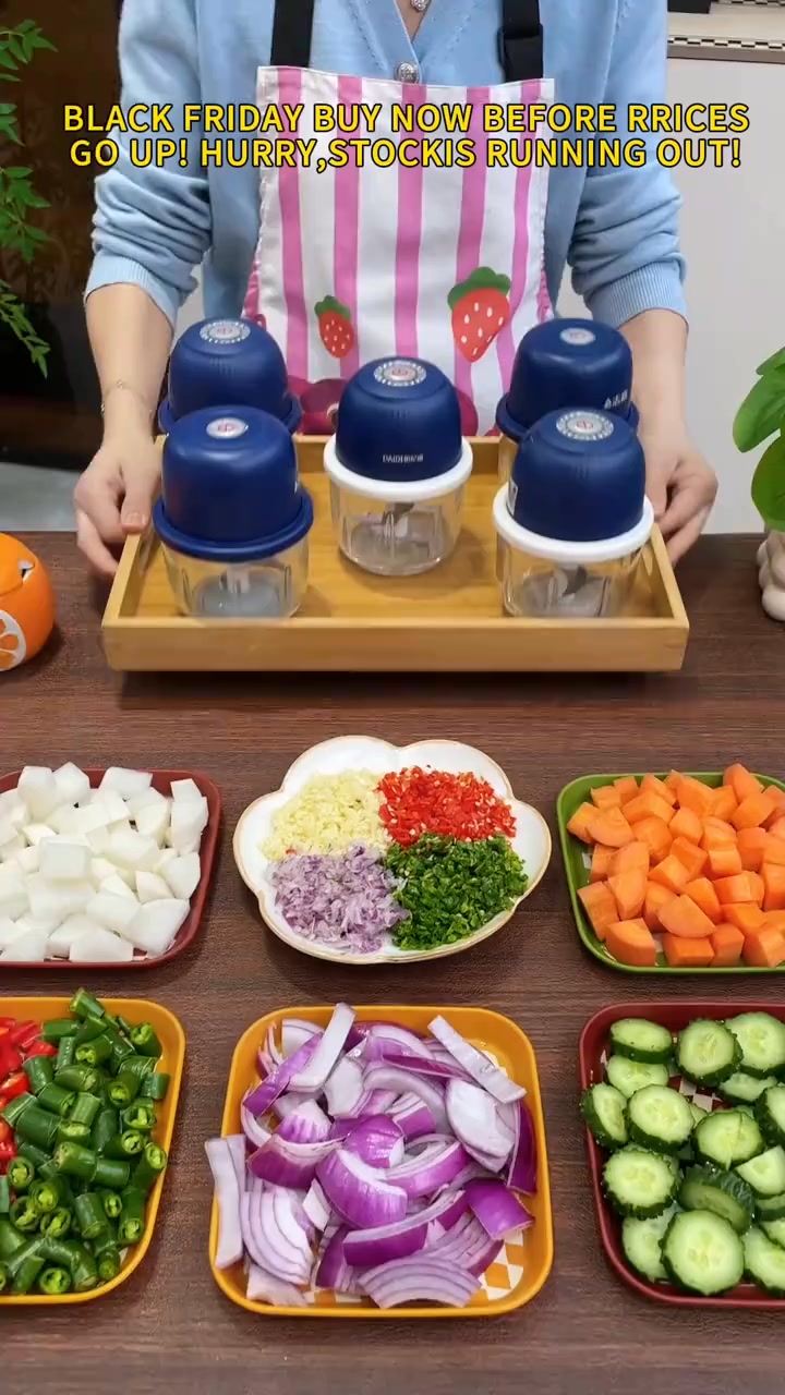 Hot Sale-Electric Mini Portable Veggie Chopper