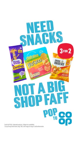 NEED SNACKS. NOT A BIG SHOP FAFF