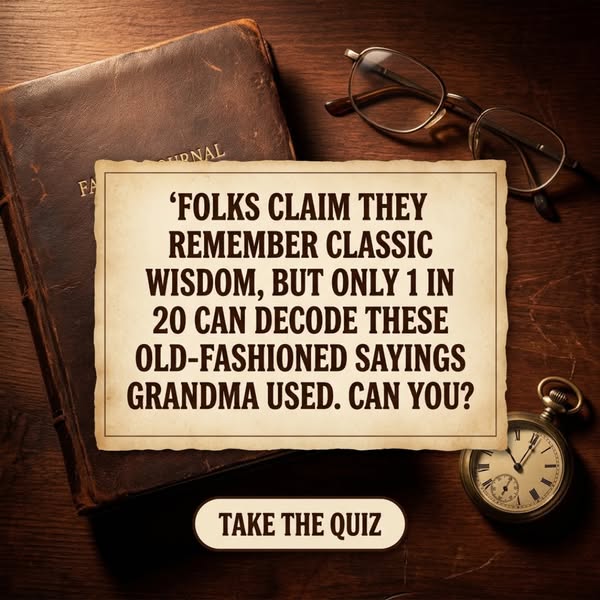 How Many Of Grandma’s Old Sayings Do You Remember?