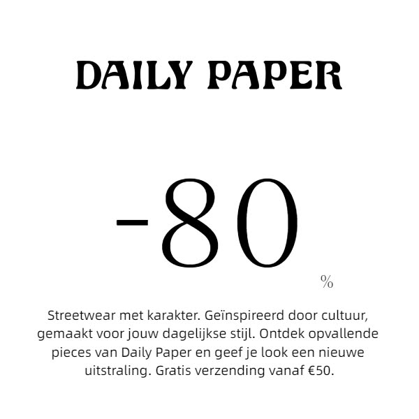 Ontdek Daily Paper: eigentijdse streetwear, sterke designs en een stijl met karakter.