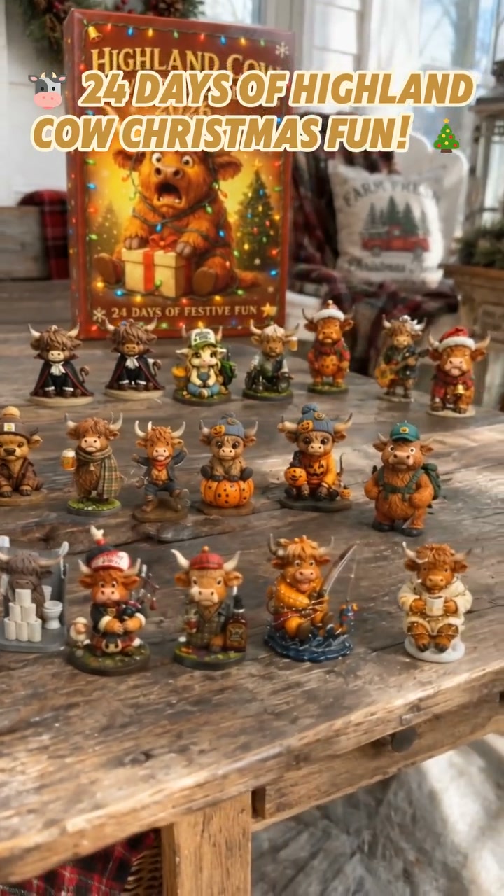 Moo-Merry Christmas with 24 Highland Cow Surprises