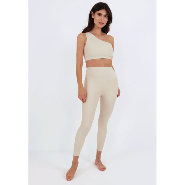 Yoga Classic High Waisted 7/8 Tights - Cream