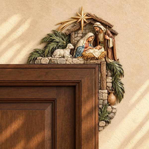 Christmas Nativity Door Frame Corner Decor
