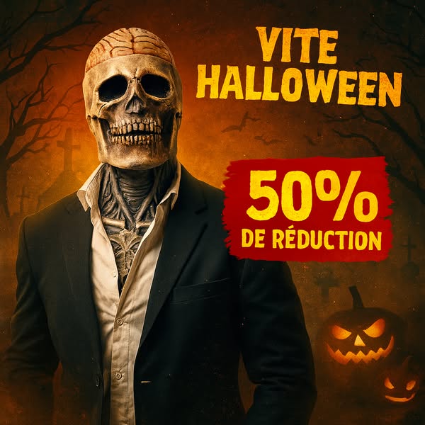 50% de réduction pour Halloween !