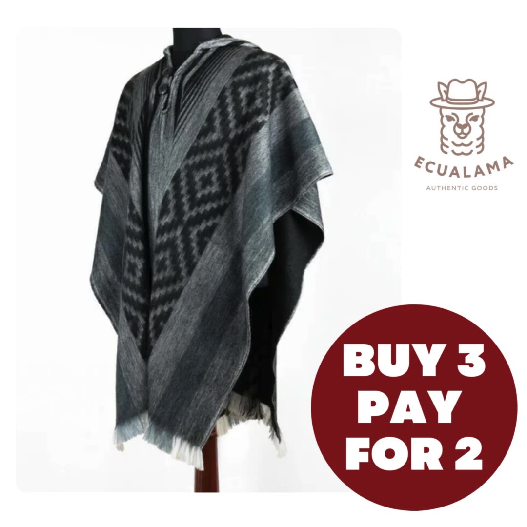 Alpaca wool ponchos handcrafted in Ecuador