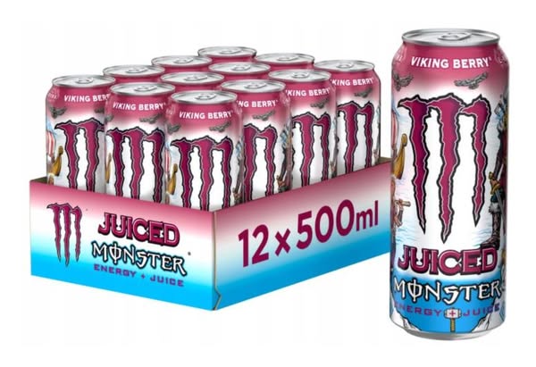 12x Napój energetyczny Monster Energy Juiced Viking Berry 500 ml ZGRZEWKA