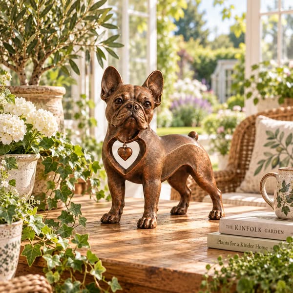 Französische Bulldogge-Skulptur im klassischen Retro-Stil – Liebe auf den ersten Blick! - 1 kaufen