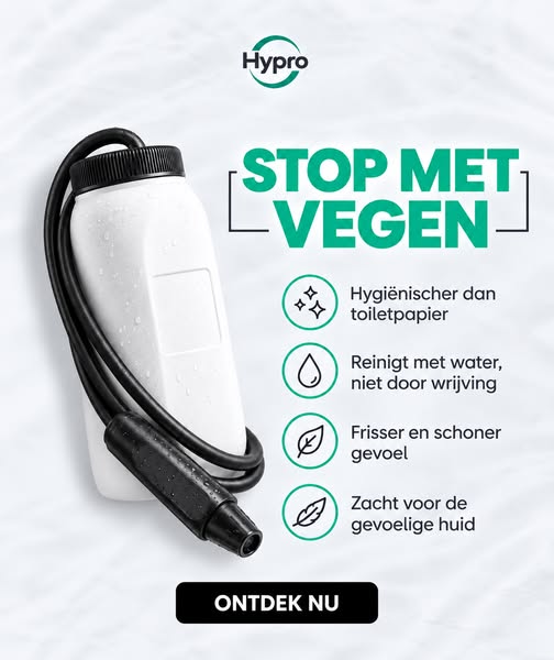 Toiletpapier voelt niet schoon. Water wel.
