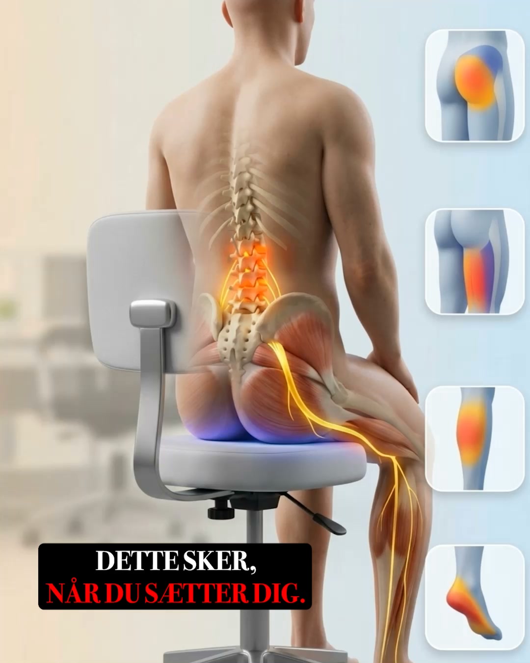 Aflast iskiasnerven med MyComfort Siddepude
