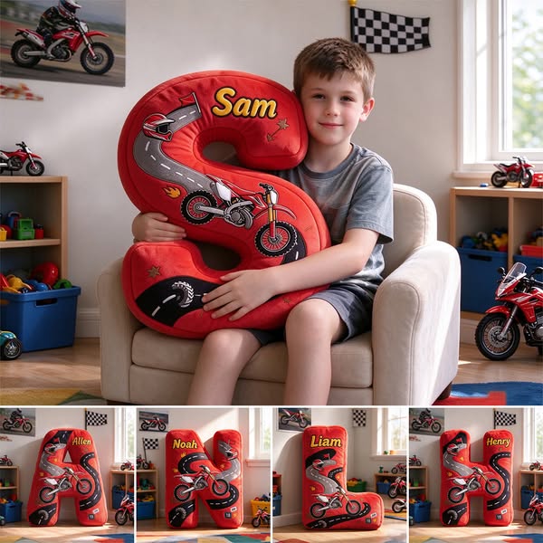 Personalized Motorcycle Racing Pillow