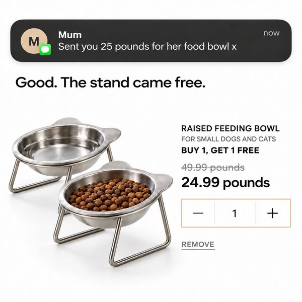 SteelPaw™ Raised Bowl