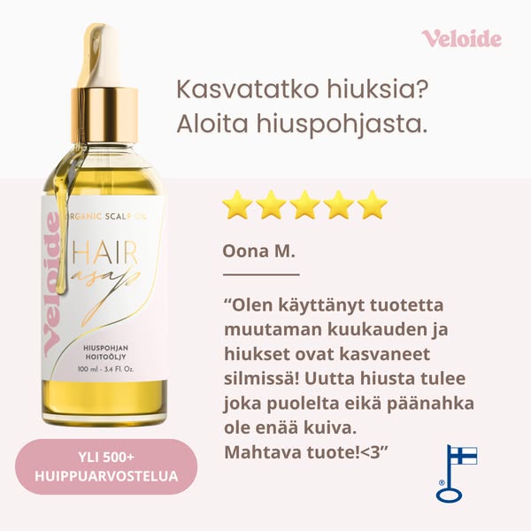 Kasvatatko hiuksia? Aloita hiuspohjasta.