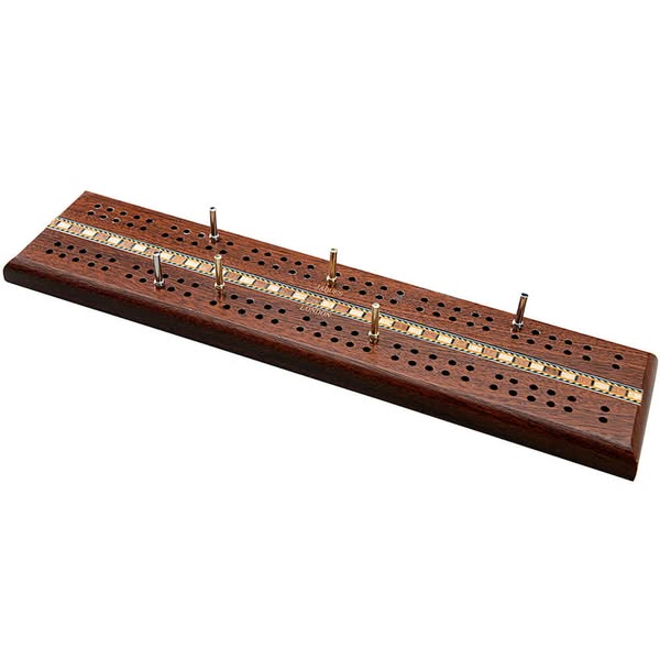 Antique Cribbage Board - Solid Mahogany Wooden Board£8.96