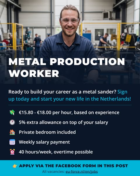 Vacancy Metal Production Worker | Netherlands