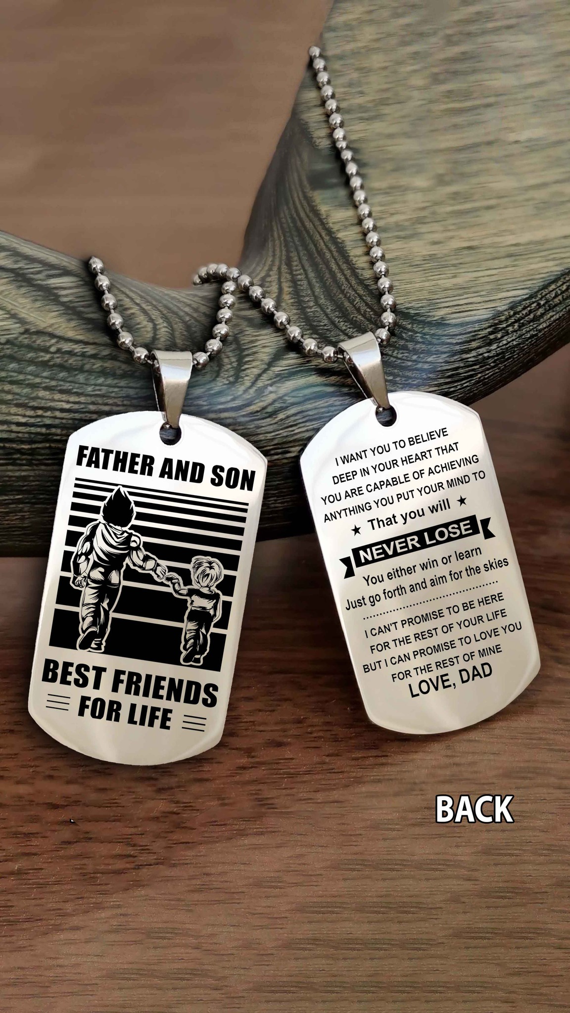 Dog tag Dad to Son