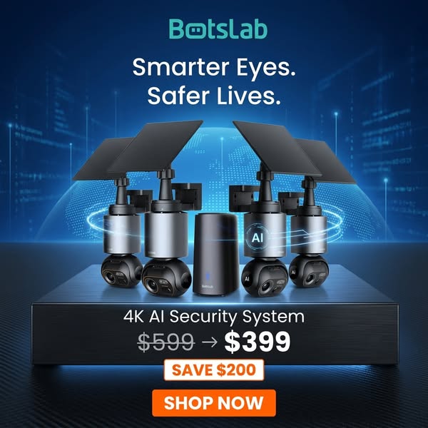 4K Home Security. No Wires. Always On.