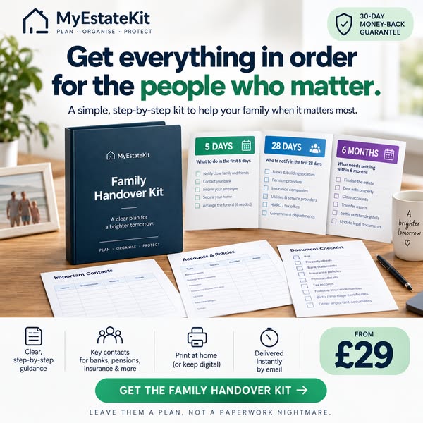 Choose your Family Handover Kit Today