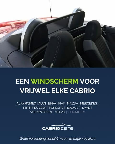 Windscherm voor uw cabrio