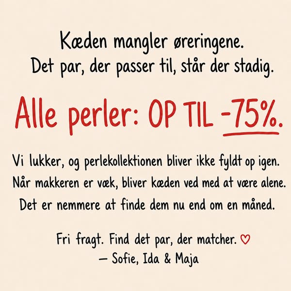 Ophørsudsalg: op til -75%