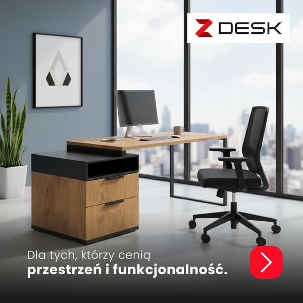 Biurko z kontenerkiem