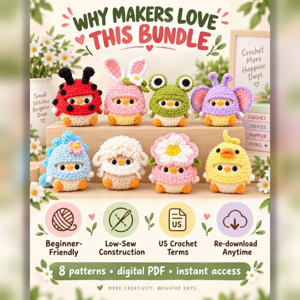 8 Adorable Chick Patterns for $9.99