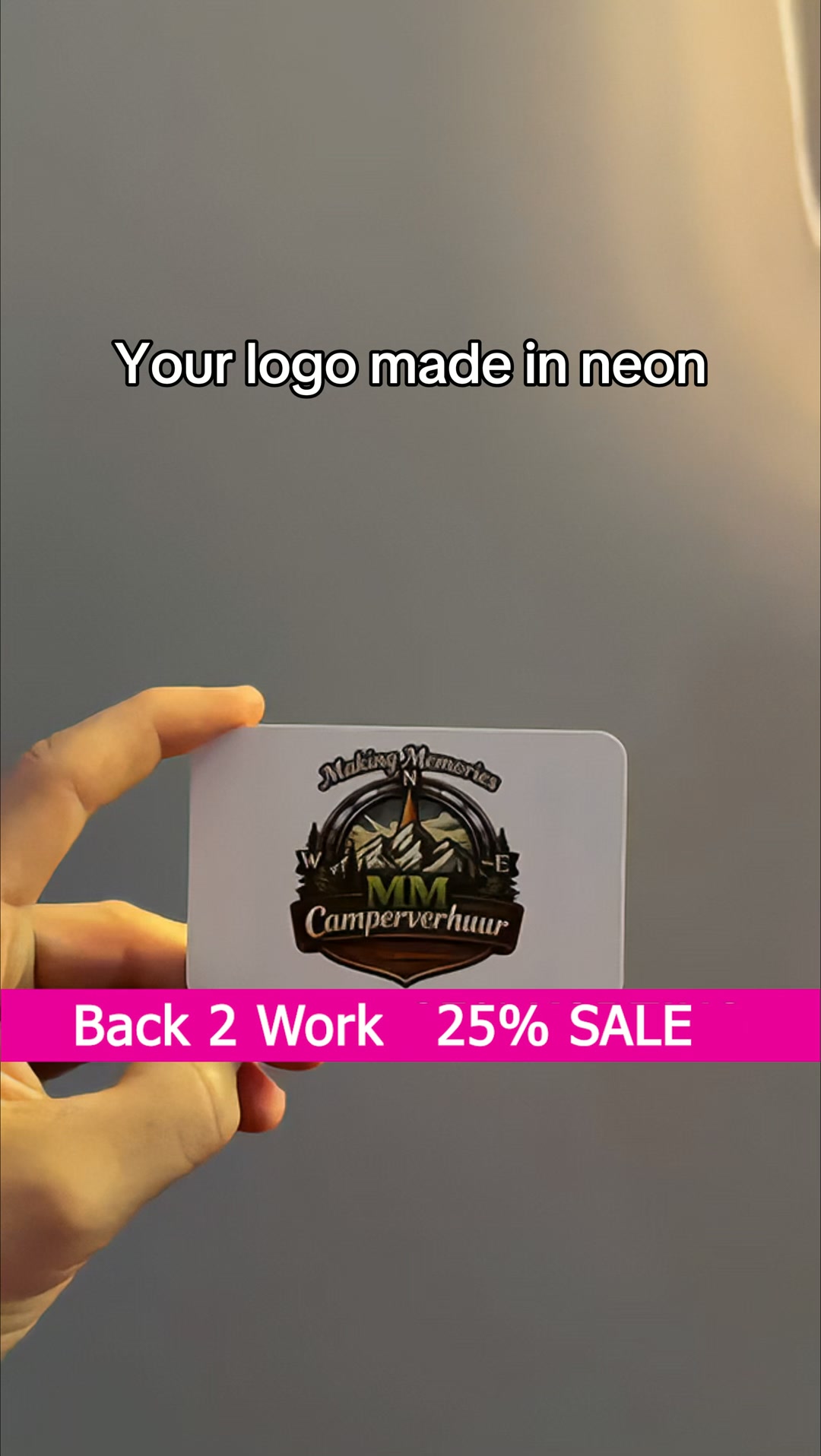 25% off: create your own neon sign