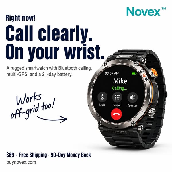 $69. GPS. 21-Day Battery. Waterproof. Calls & Notifications on your wrist. Health tracking 24/7.