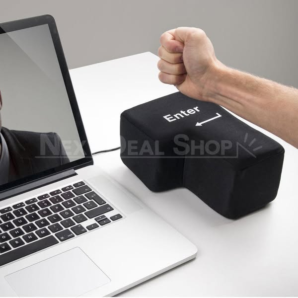 Stress Relief Enter Key Pillow - Office Desk Decompression Novelty Decorative Gift